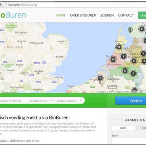 BioBuren.nl is een zoekmachine voor biologisch voedsel
