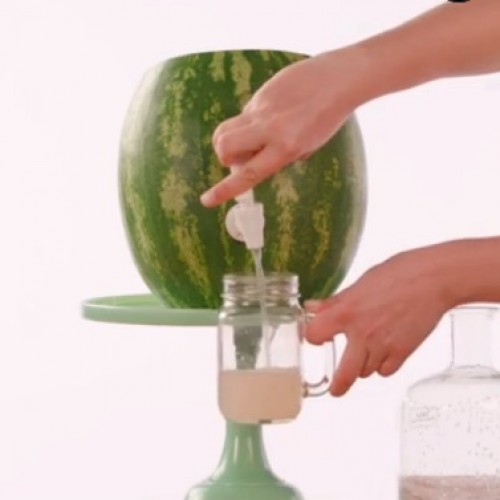 Maak je tuinfeestje nog beter met deze watermeloentap! Geniaal en verbazingwekkend makkelijk te maken!