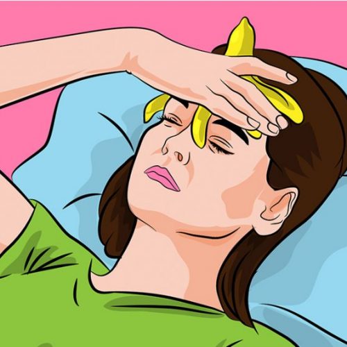 Een bananenschil op je voorhoofd leggen, helpt om DEZE reden tegen migraine …